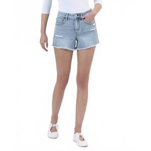 NEW VERVET BY FLYING MONKEY high rise distressed studded shorts in prowess